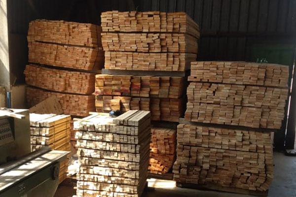 Step one Timber is cut into standard sizes
